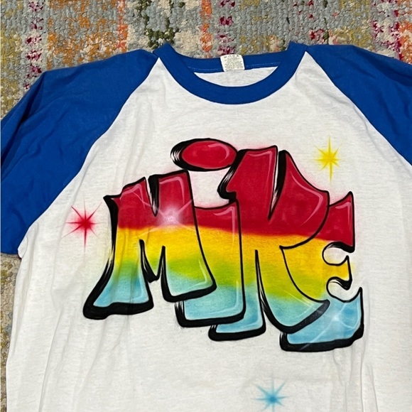 Vintage 1980s Mike Graphitti Baseball Style Screen Stars Single Stitch 80s Tee - Picture 3 of 4